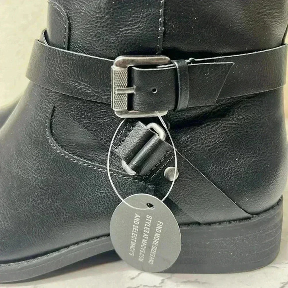 Style & Co Marliee Womens Faux Leather Wide Calf Motorcycle Boots Size 7M WC - Picture 9 of 10